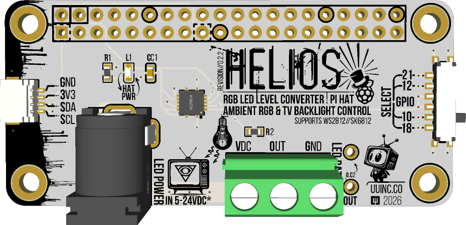 Helios RGB LED Level Shifter RPI Hat